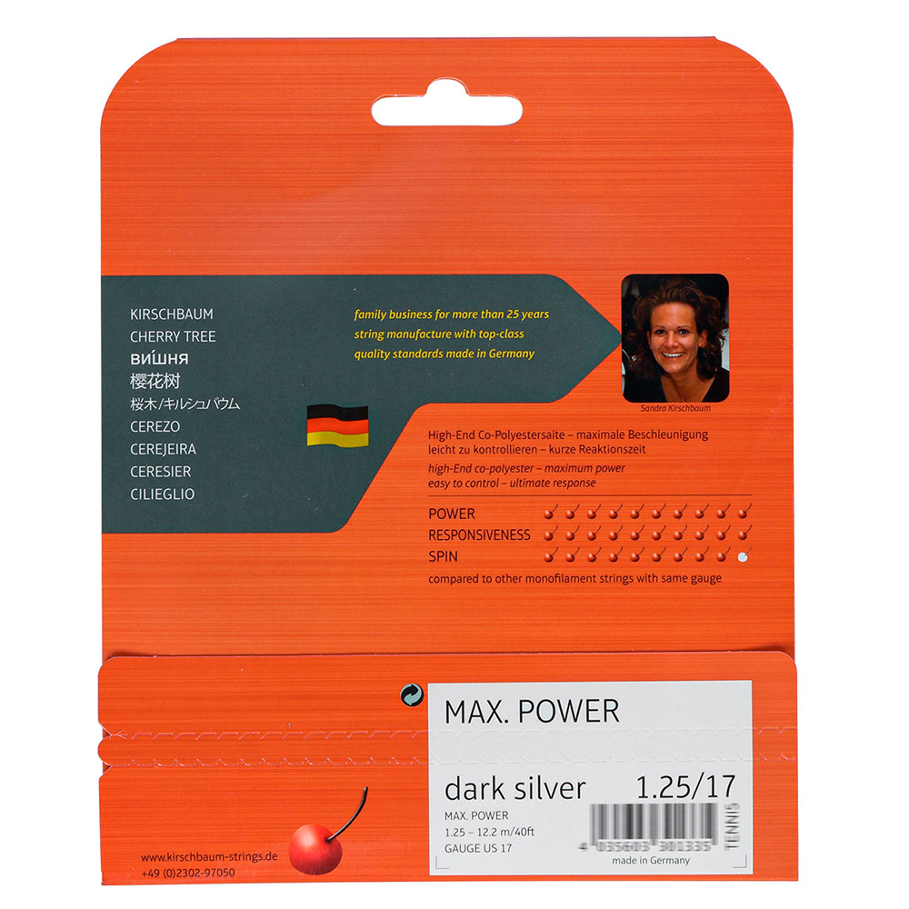 Kirschbaum Max Power Rough 12,40 mt – Corda Tennis Poliestere