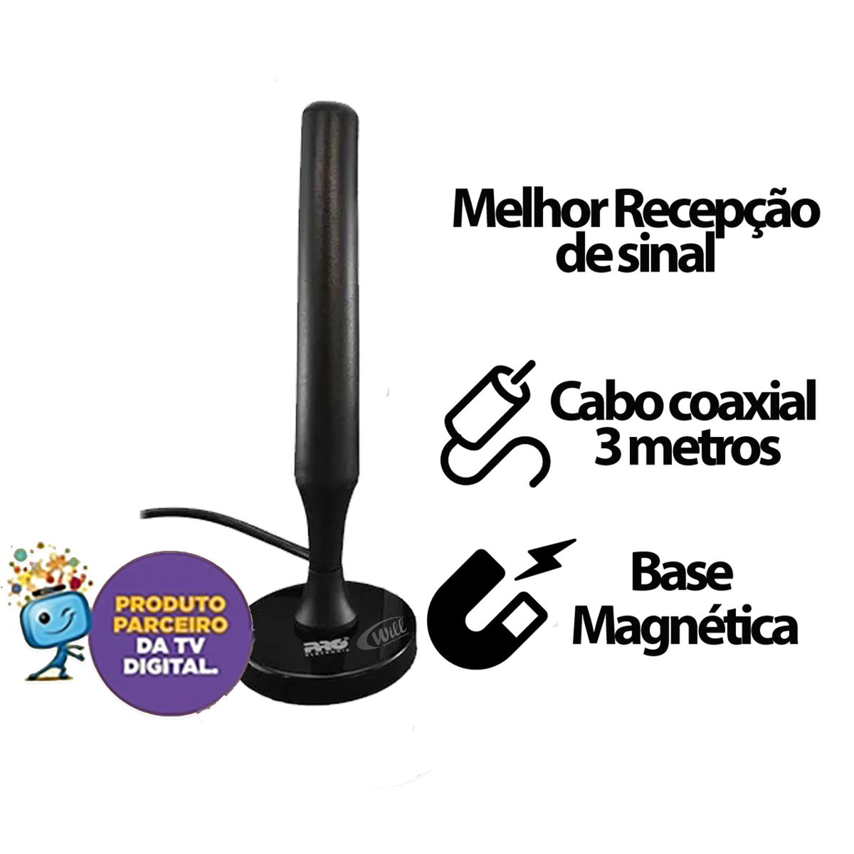 Antena Digital Interna Omni PROHD-2400 Proeletronic - Will Eletro ...
