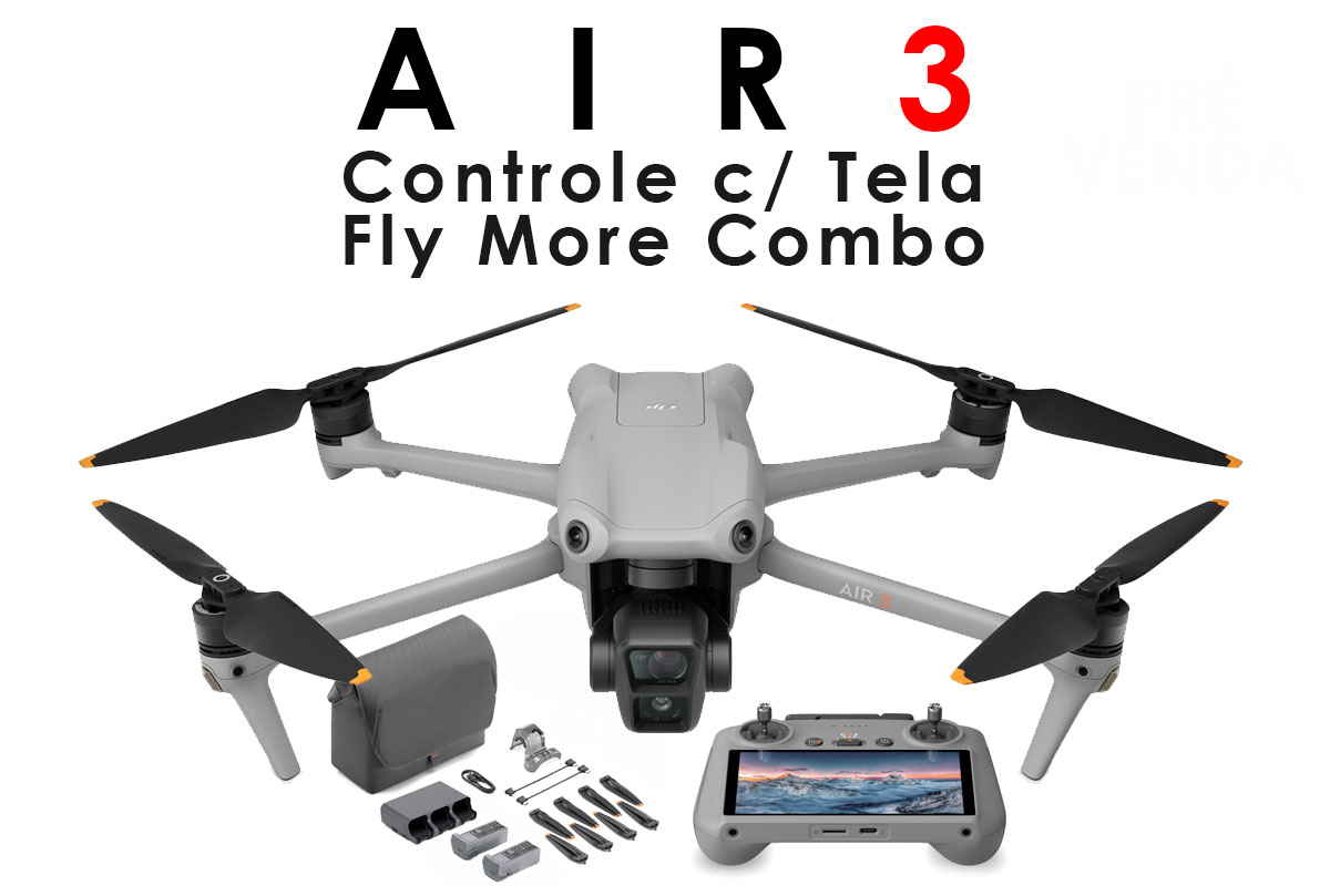 Drone DJI Air 3 Fly More Combo + Controle com Tela (Versão Nacional) -  FlyPro - A melhor loja de Drones do Brasil!