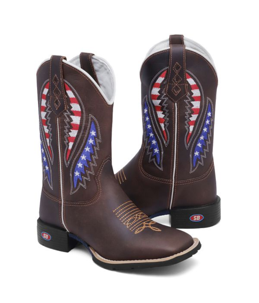 Bota Americana Boiadeiro Estados Unidos Sola Asas USA - Botas Texanas