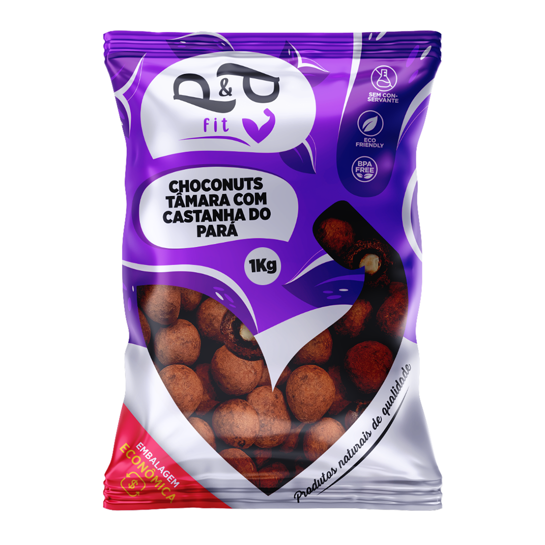 Choconuts P&P Tâmara Recheada Castanha do Pará Chocolate 70