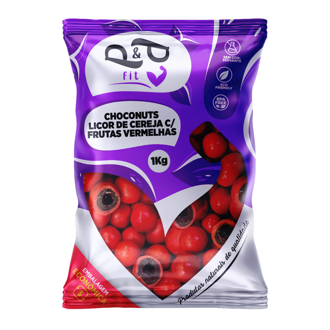 Choconuts P&P Licor de Cereja Chocolate Frutas Vermelhas Drageado