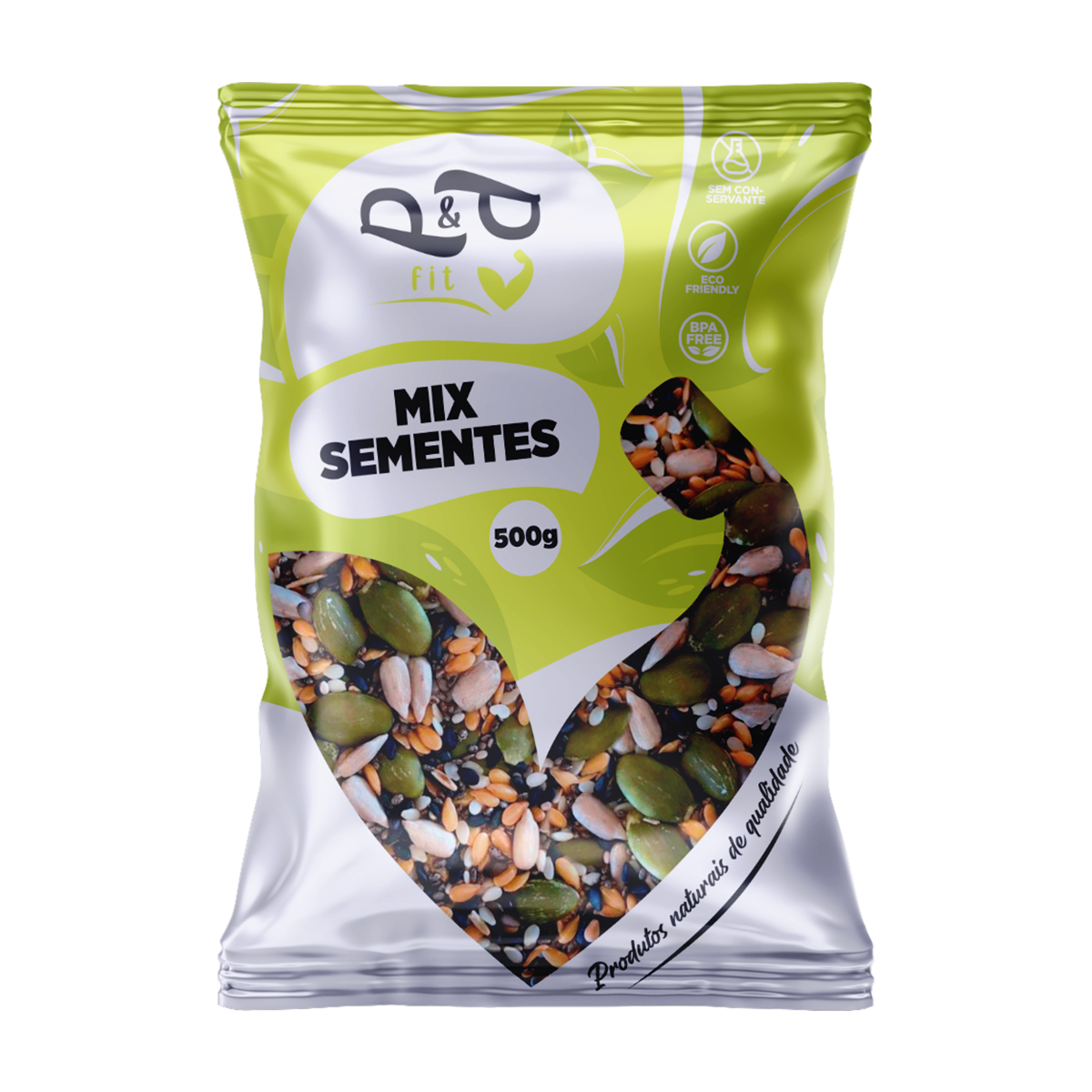 Mix P&P Ssementes Saúde - Chia, Linhaça Dourada, Linhaça Marrom
