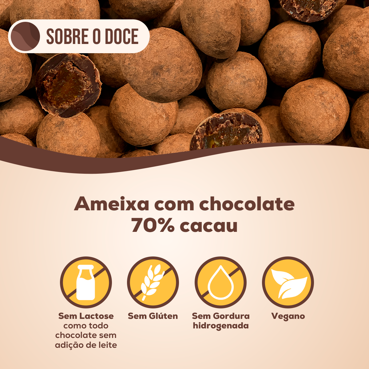 Choconuts P&P Ameixa Chocolate 70% Drageado - P&P Fit - A sua loja