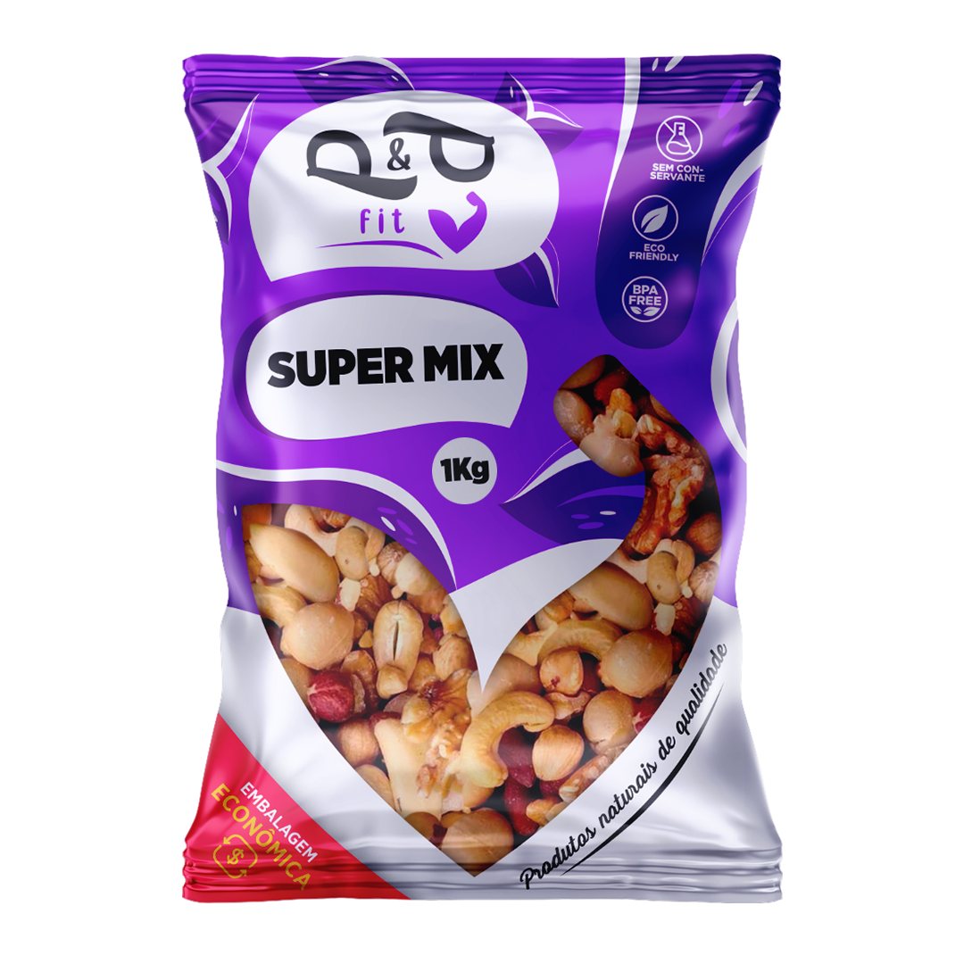 Super Mix Nuts Castanha Macadâmia Avelã Nozes Amêndoa - P&P Fit