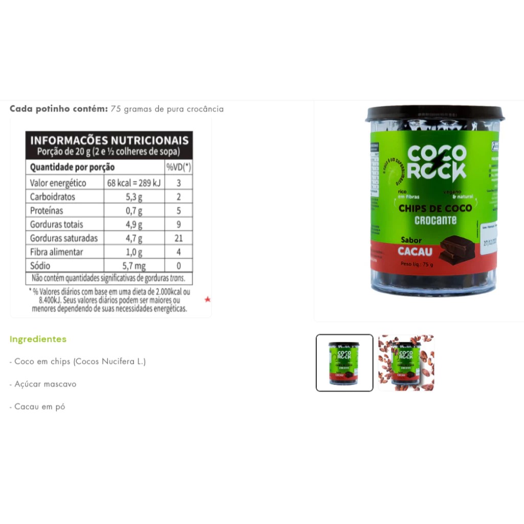 Coco Rocks Soft Rocks Coco Rock Crispy De Coco 75G - Todos Sabores - P&P Fit - A sua loja de ...