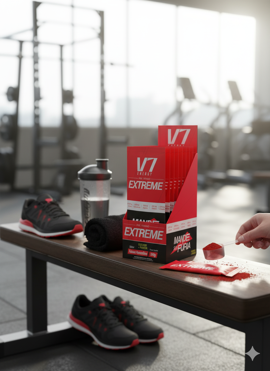 Caixa Pré Treino V7 Extreme Sache 10 DE 10G Cada - V7 ENERGY - P&P