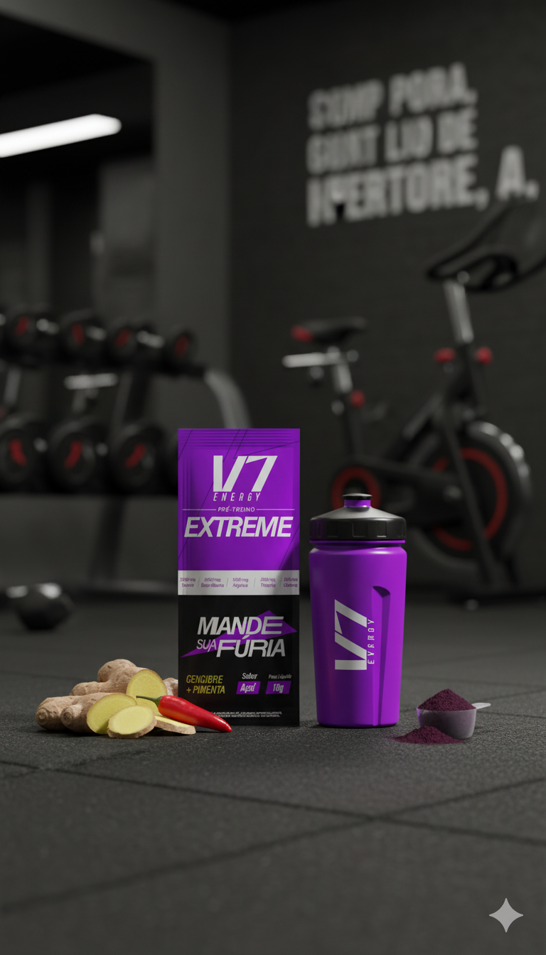 Pré Treino V7 Extreme Sache 10g Unidade - V7 ENERGY - P&P Fit - A