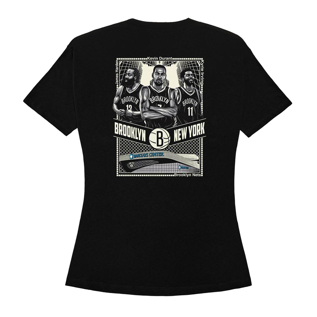 Camiseta Feminina Brooklyn Nets Harden Durant e Irving UMDOIS Camisetas e Acessorios