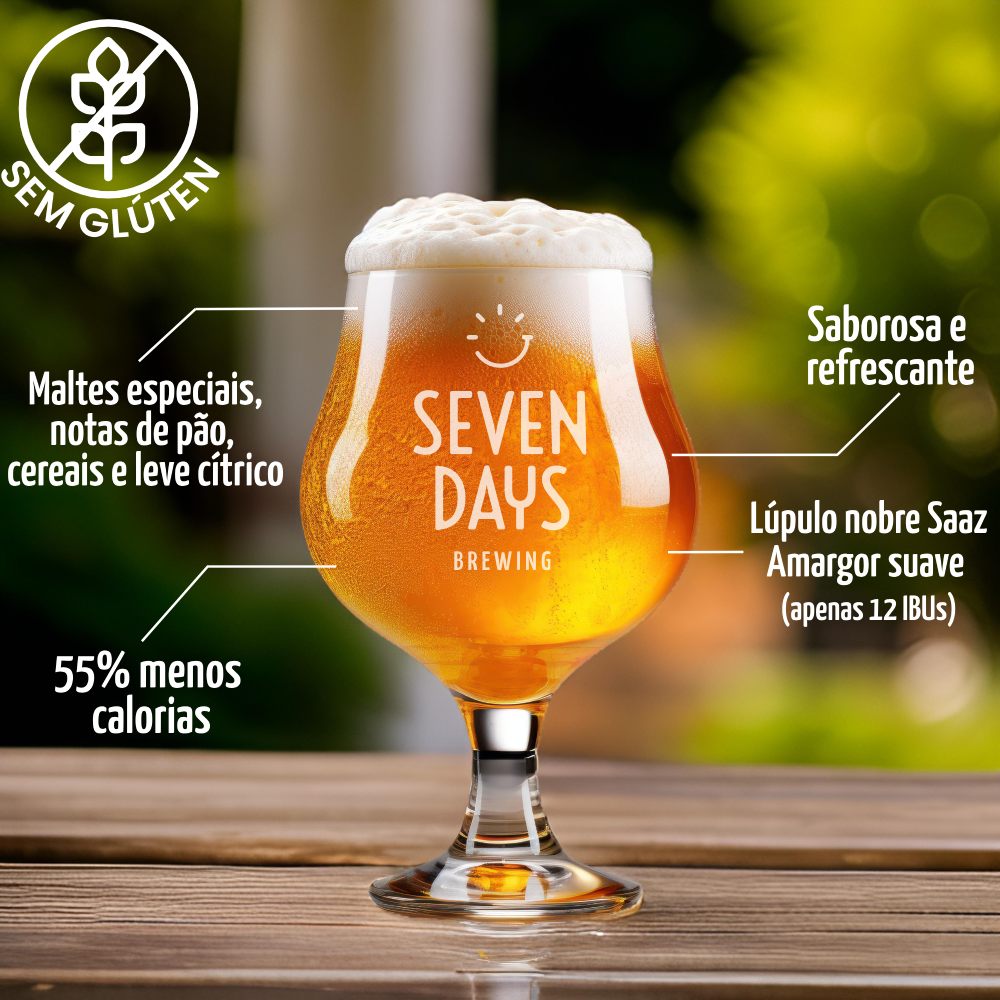 [Pack 6 un] - Cerveja Sem Glúten Seven Days - Baixo álcool e caloria ...