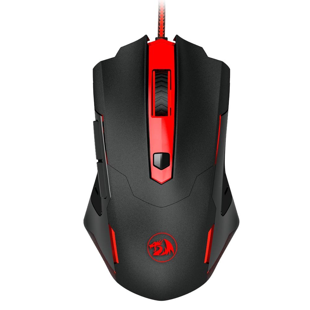 MOUSE GAMER REDRAGON BRANCOALA, RGB, 7200DPI, 6 BOTOES, PRETO