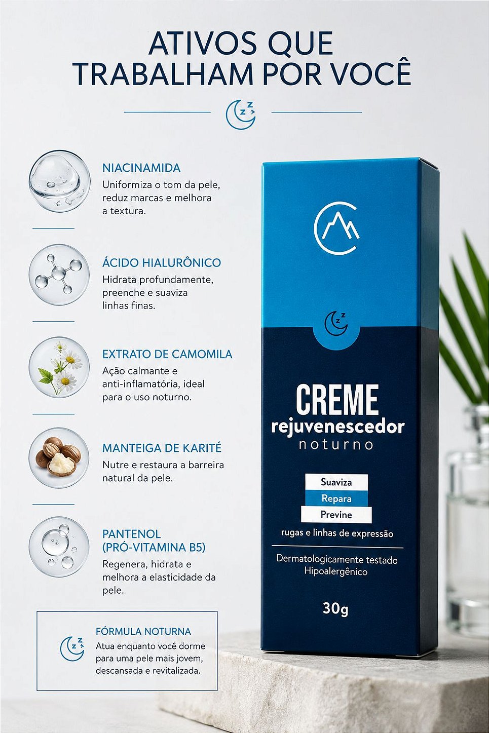 Creme Rejuvenescedor Noturno Catharine Hill - Maquiare
