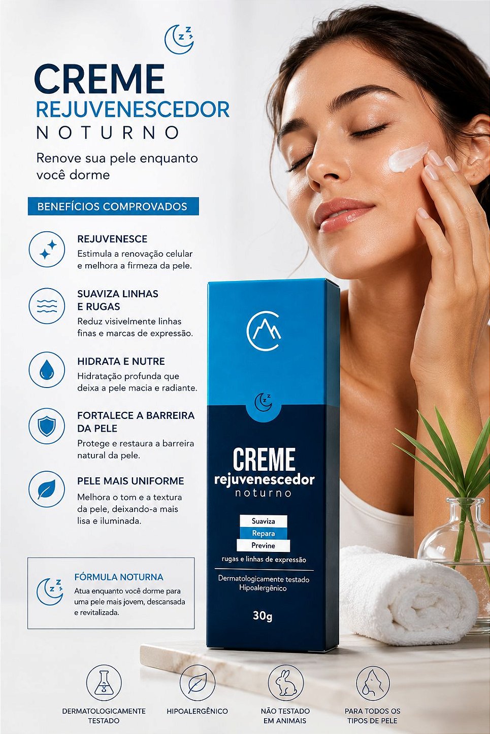 Creme Rejuvenescedor Noturno Catharine Hill - Maquiare