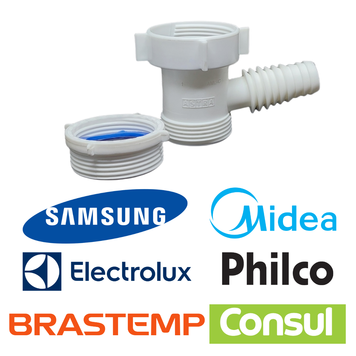Adaptador Para Máquina De Lavar Louça com Sifão Universal Branco ...