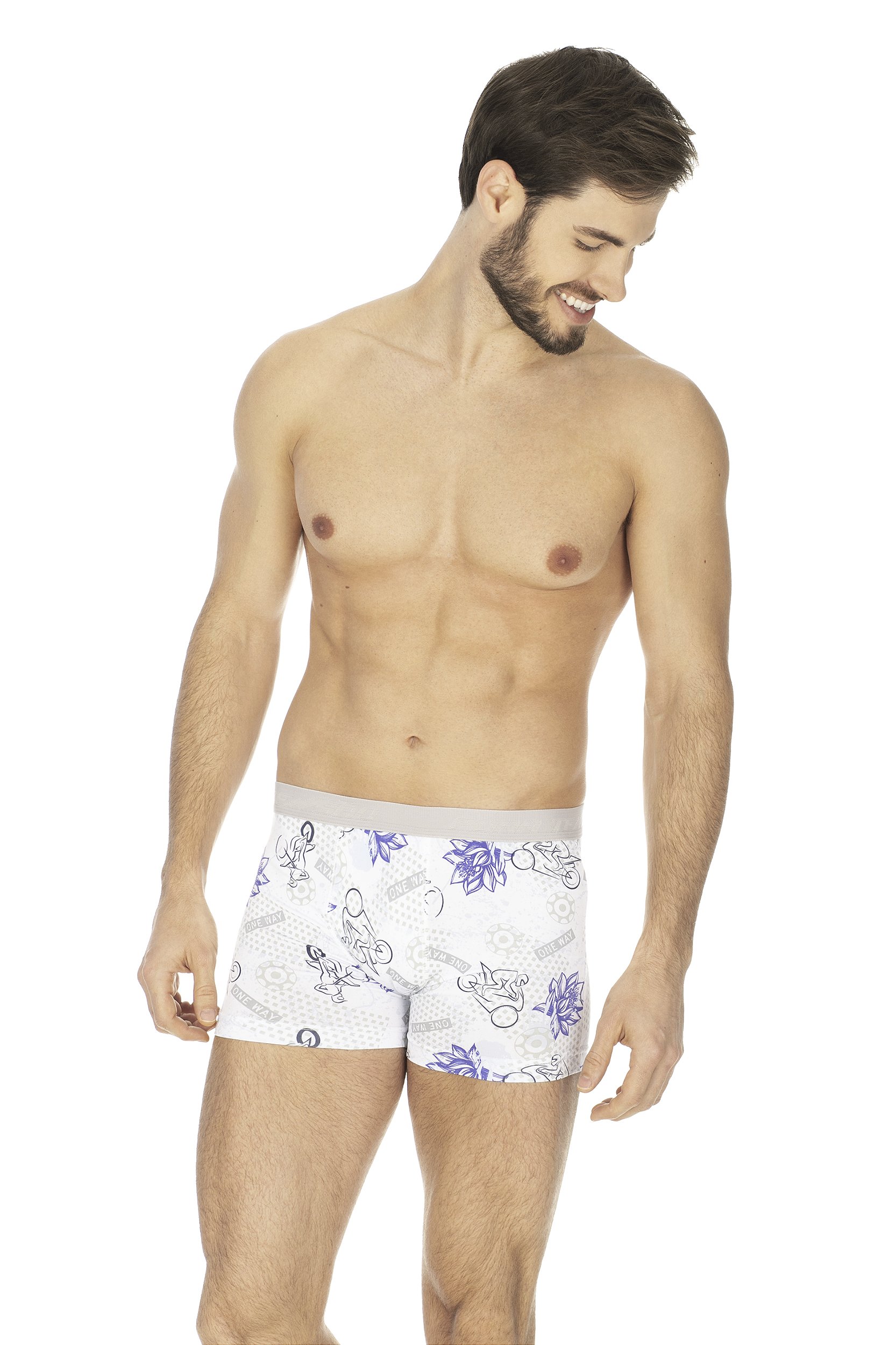 Boxer Poliester Adulto Estampada Cuecas Pura Tensao