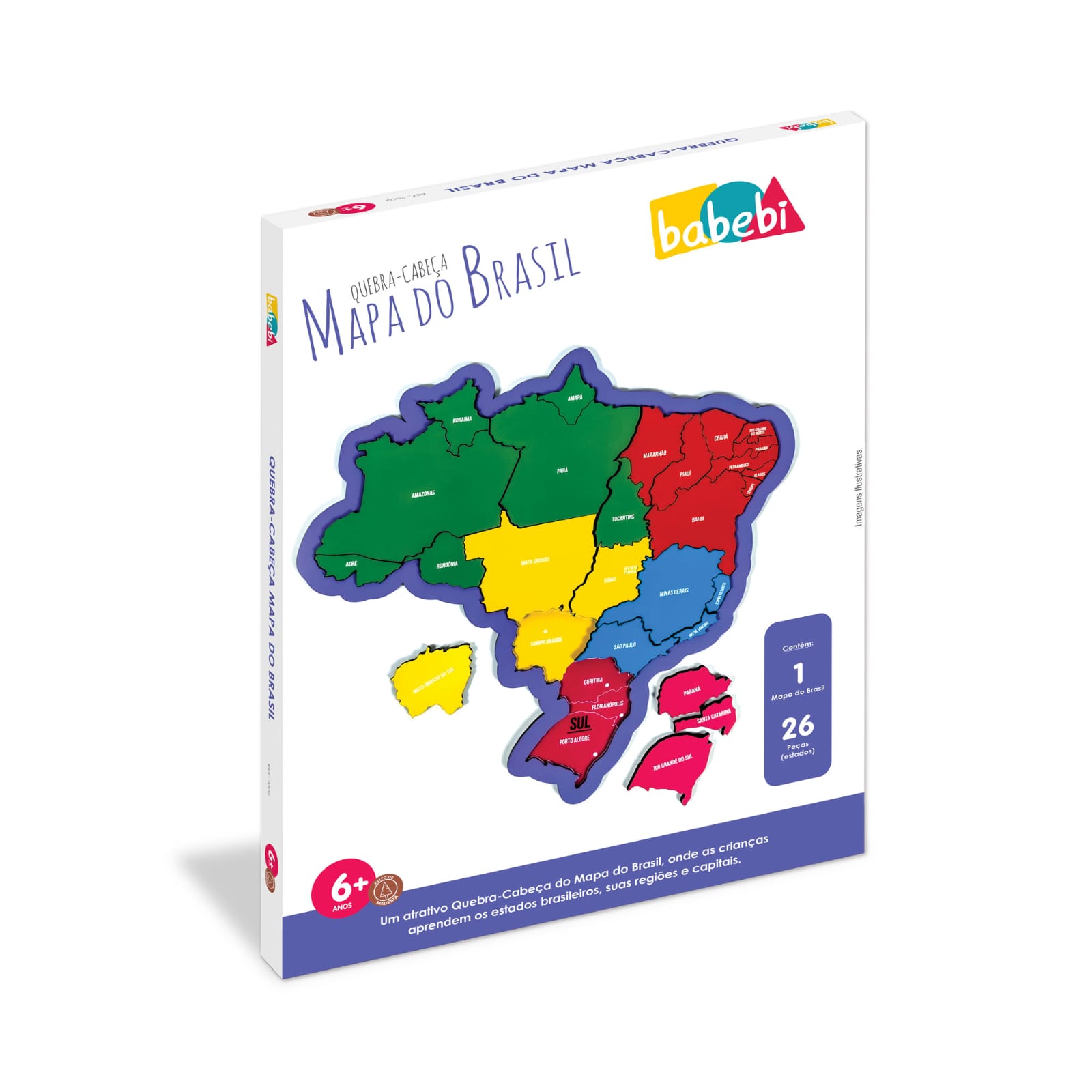 Jogo Infantil educativo Quebra cuca base madeira - Ri Happy