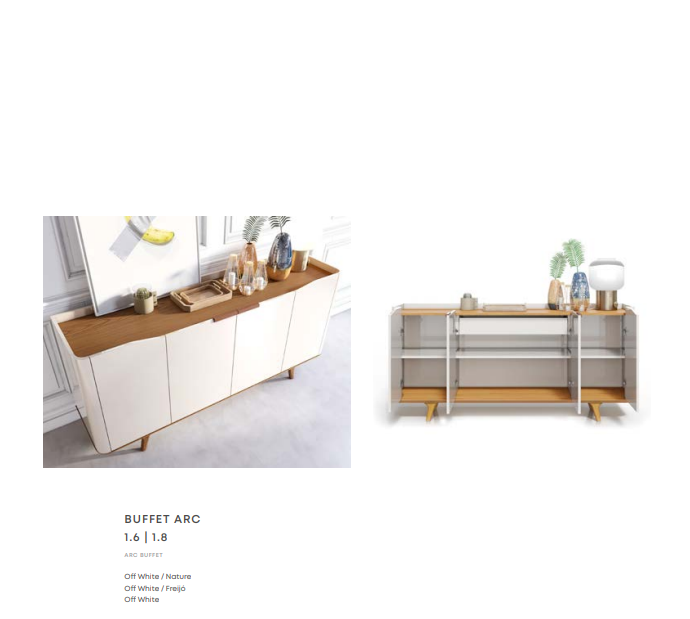 Arc Buffet BUFFET ARC IMCAL 1,6M OFF WHITE/NATURE - IMCAL - Sonata
