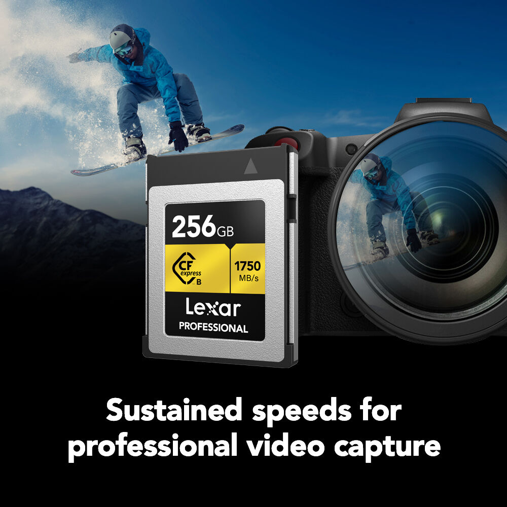 Scheda CFexpress Lexar Professional 256GB Tipo B - Velocità 1000MB/s Per Video 4K E Fotografia