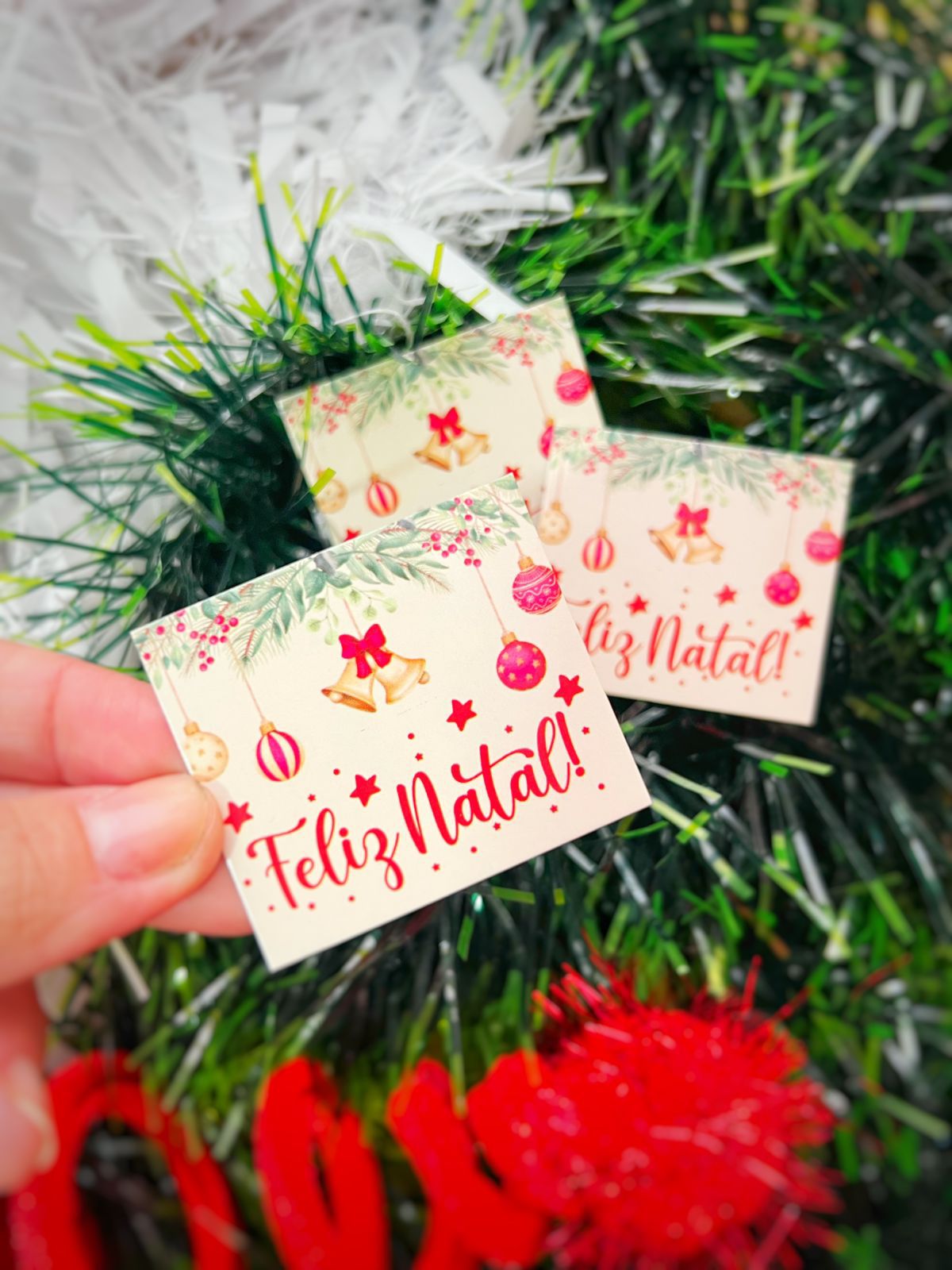 50 Mini Tags de Natal Ho Ho Ho, Tag para encomenda, Etiqueta de Natal -  Mimi Design Criativo