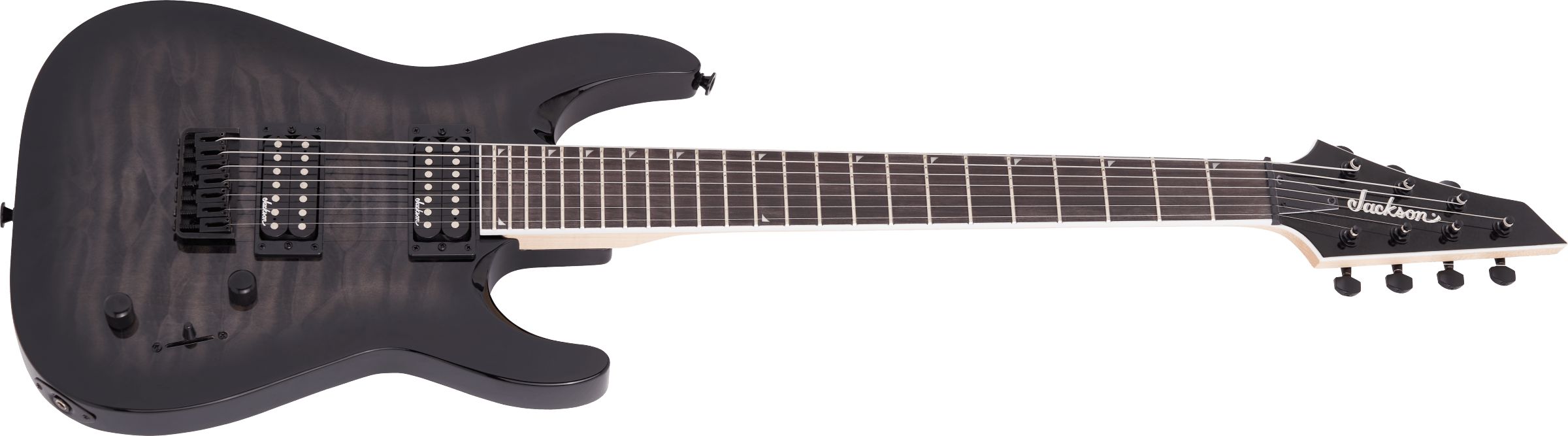 Guitarra Jackson 7 cordas JS22Q-7 DKA HT Transparent Black Burst