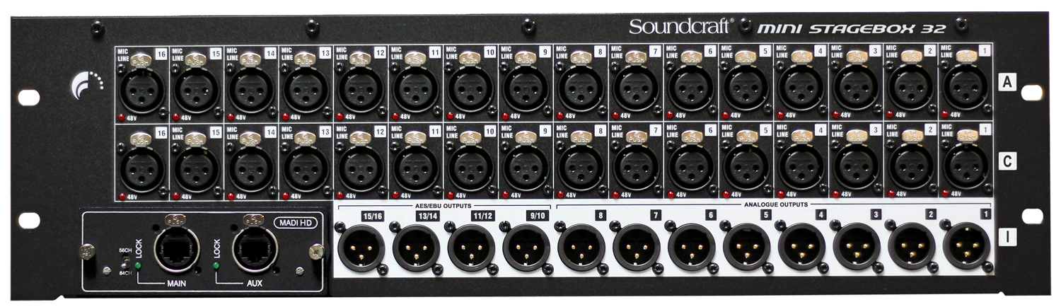 Mini Stagebox Soundcraft 32R 32 Canais - Home