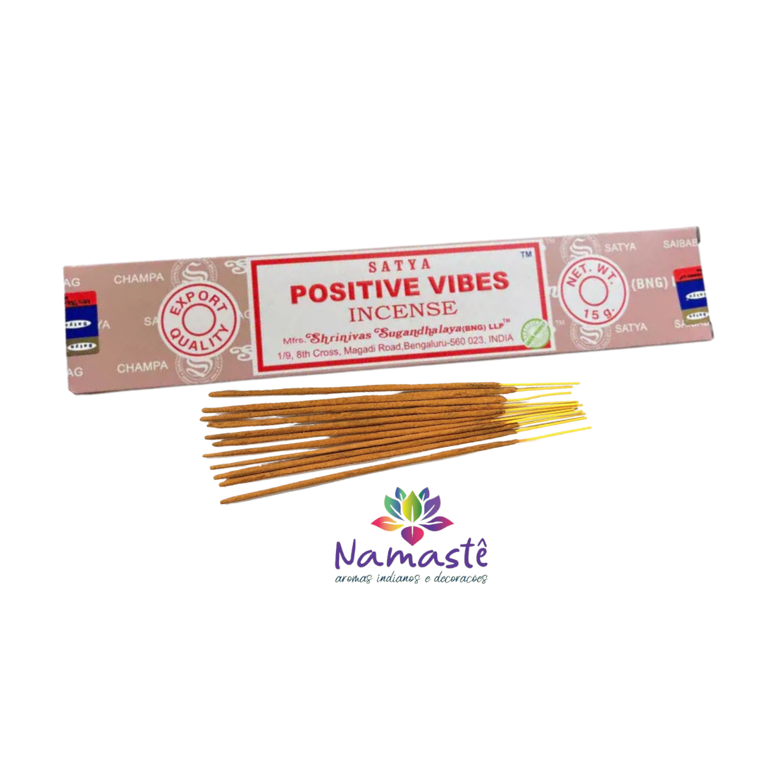 Incenso Massala Satya 15g - Positive Vibes - Namastê Aromas Indianos e  Decorações