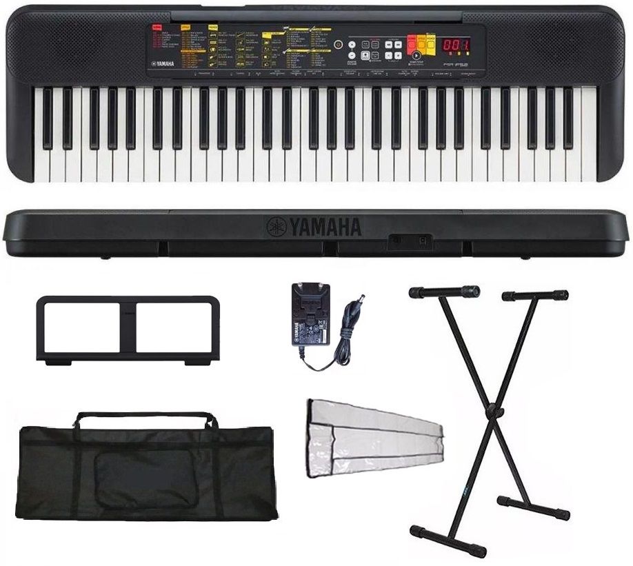 Kit Teclado Yamaha F52 + Suporte + Fone de ouvido - RCK AUDIO