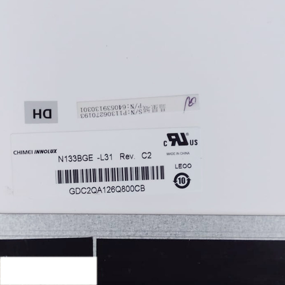 Dalle écran LCD LED 13.3 Pouces N133BGE-L31 Rev.C2 - Remplacement Neuf, 1366x768