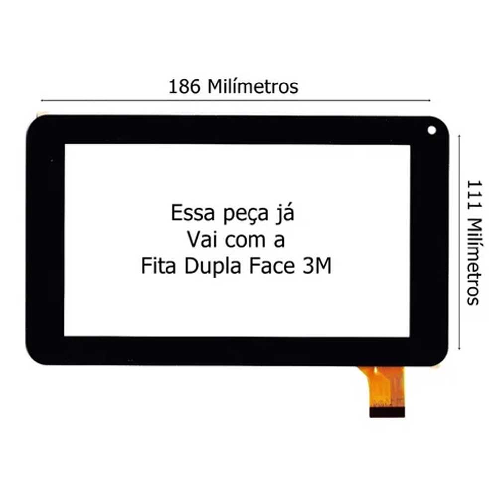 Tela Touch Tablet Qbex I753 Ori 7 Polegadas C/ Adesivo Seven