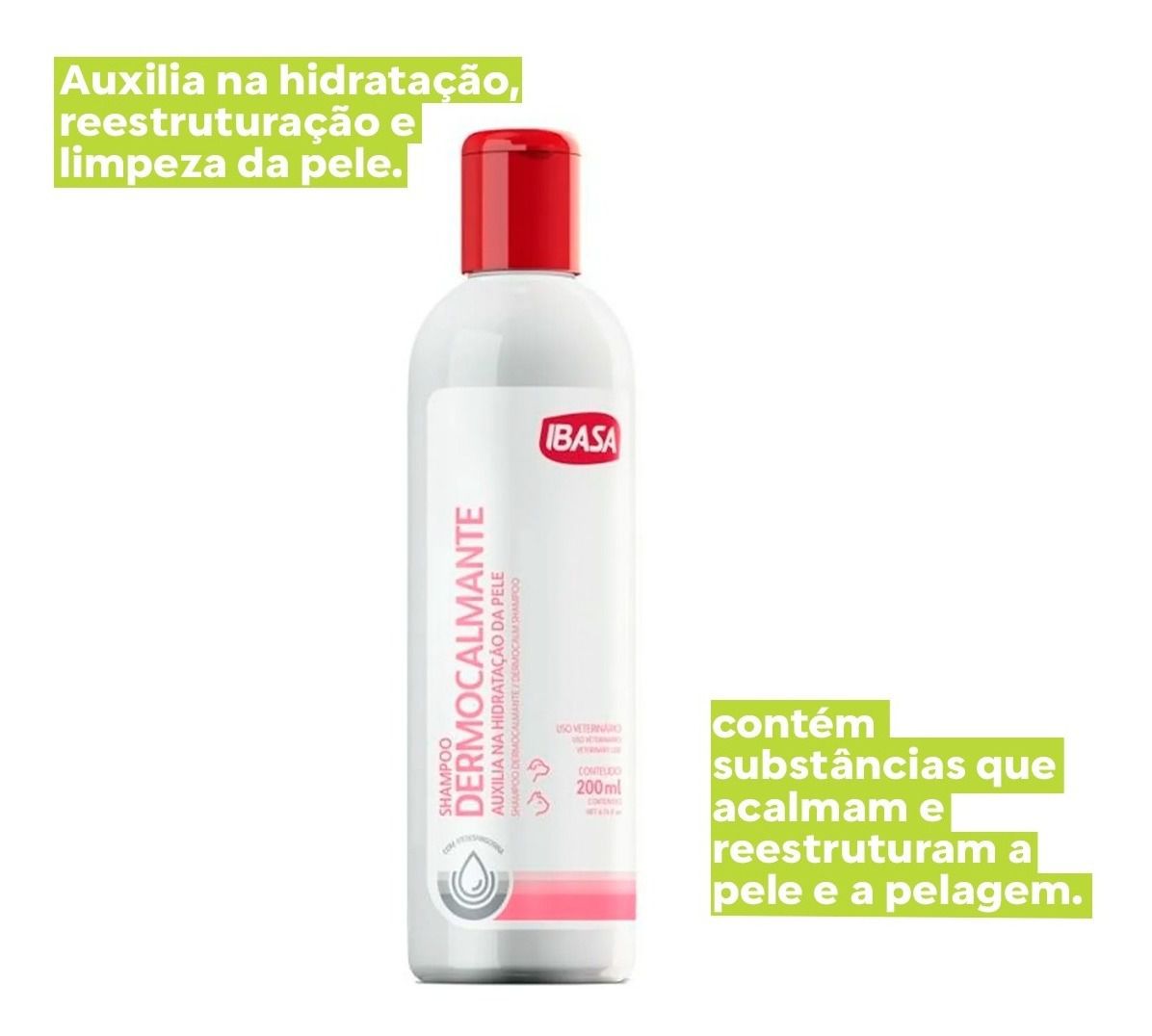 Shampoo Dermocalmante Ibasa Pet 200ml Viu Pet