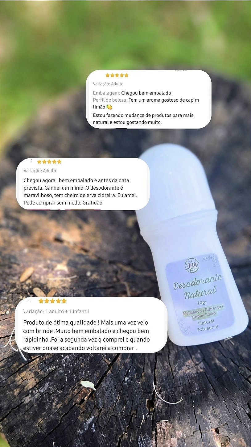 Desodorante 100% Natural e Vegano Livre de Alumínio - Juá Saboaria ...