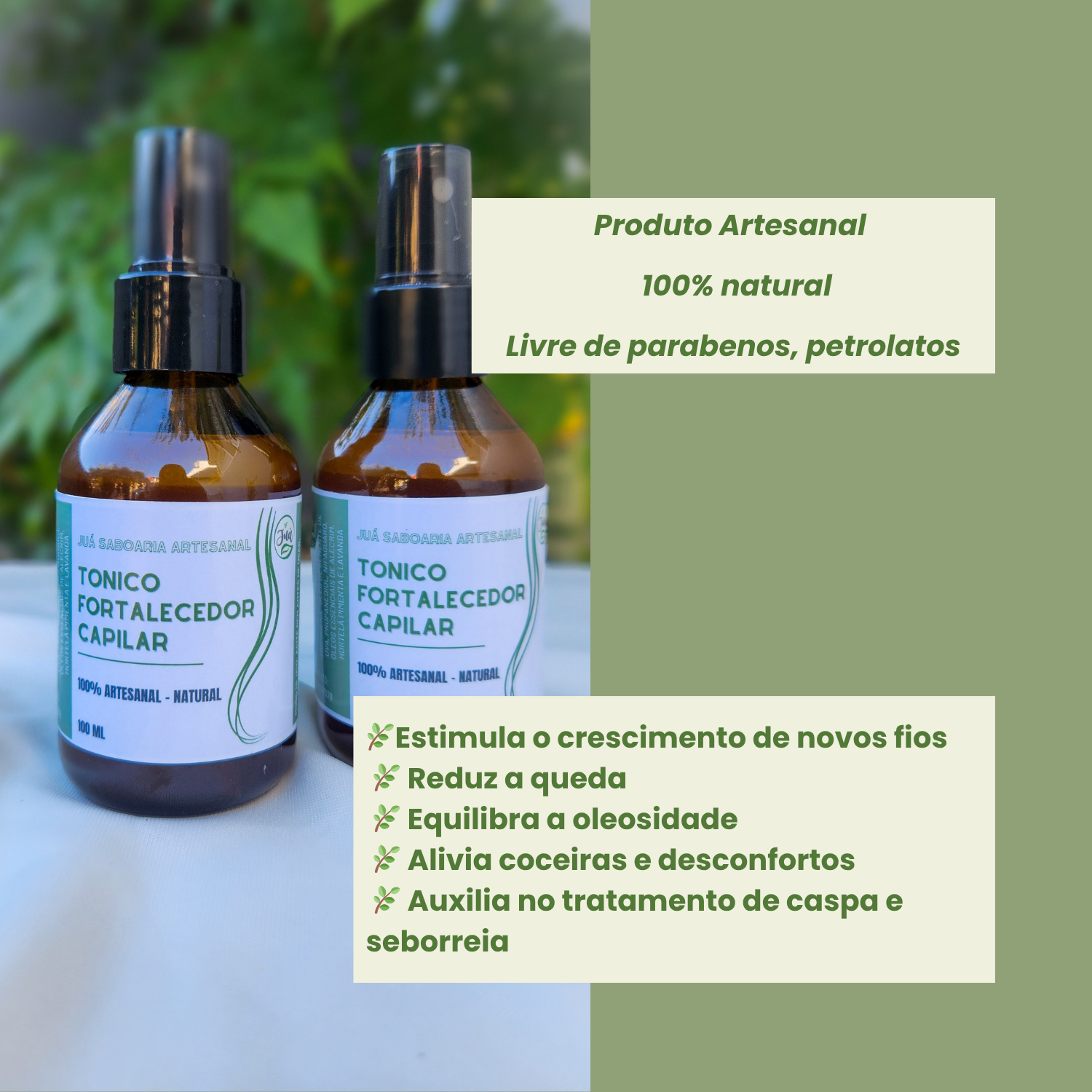 Queda de cabelo? Tônico Capilar Natural Alecrim e Jaborandi - Juá ...