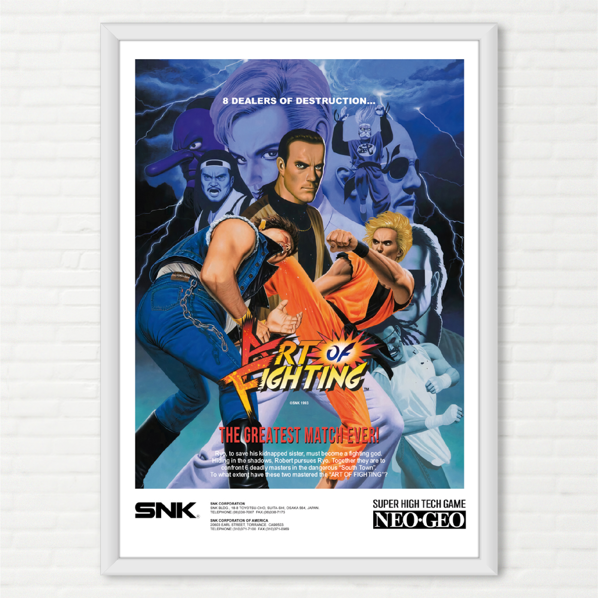 Quadro Art of Fighting - Pôster Arcade SNK - Final Frame Quadros