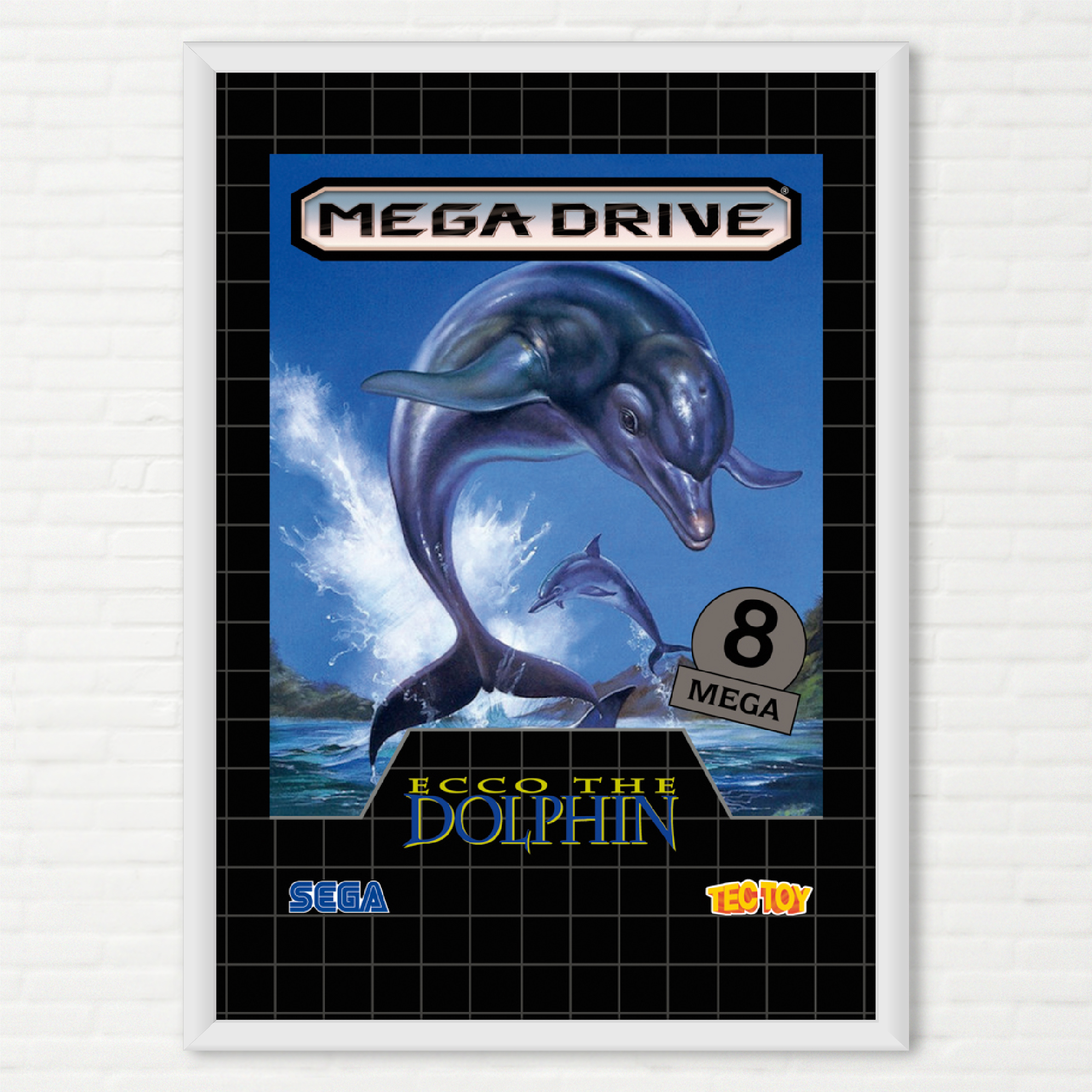 Quadro Capa do Ecco The Dolphin - Sega Mega Drive Brasileiro