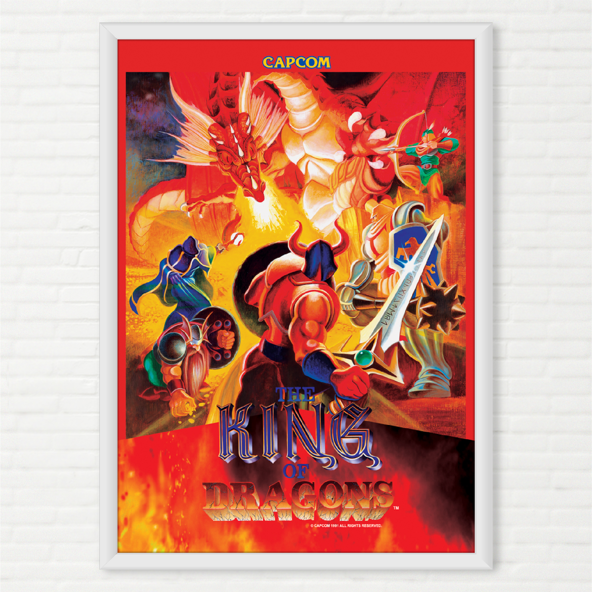 Quadro The King of Dragons - Pôster Arcade Capcom - Final Frame