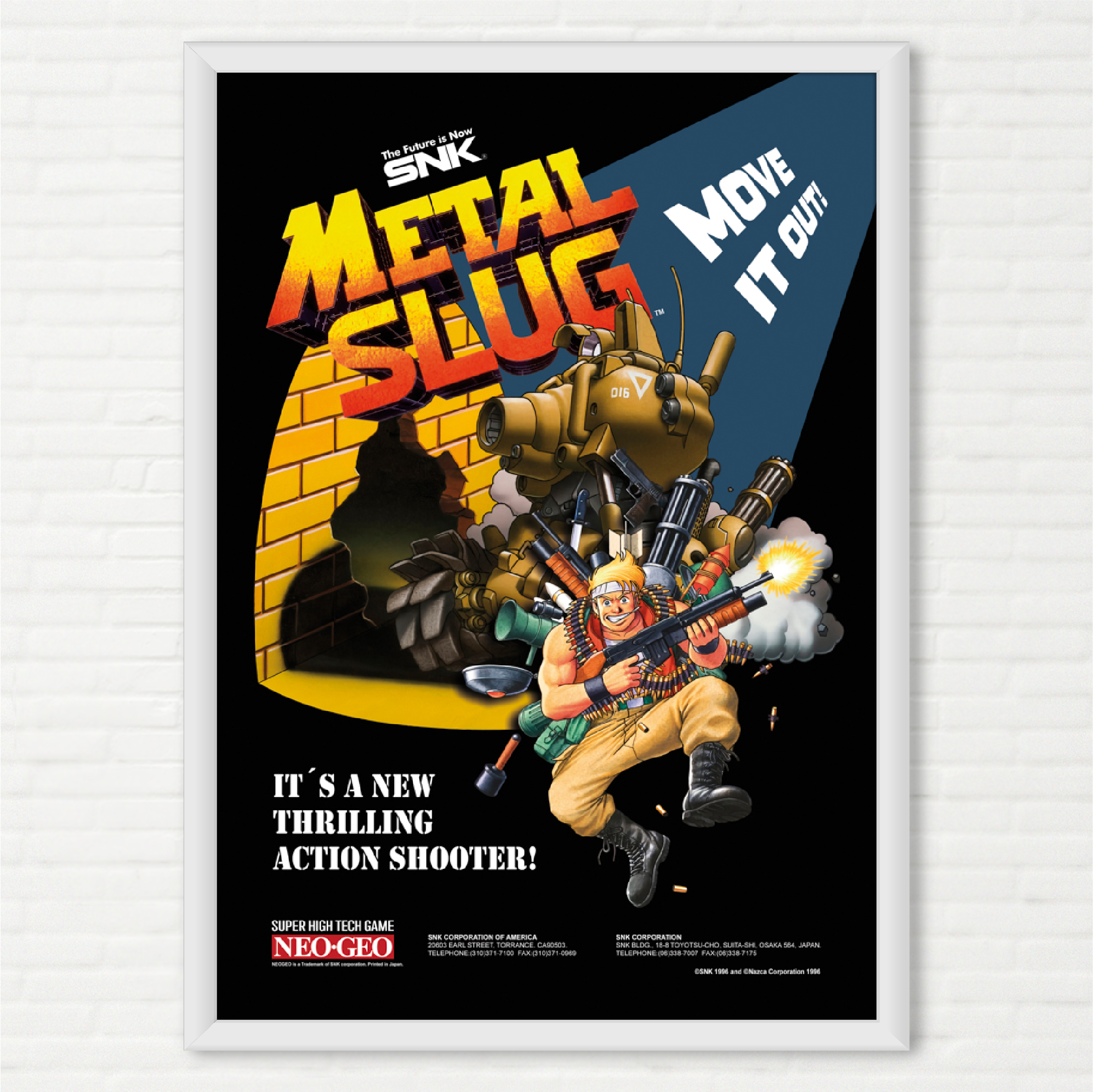 Quadro Metal Slug - Pôster Arcade SNK - Final Frame Quadros