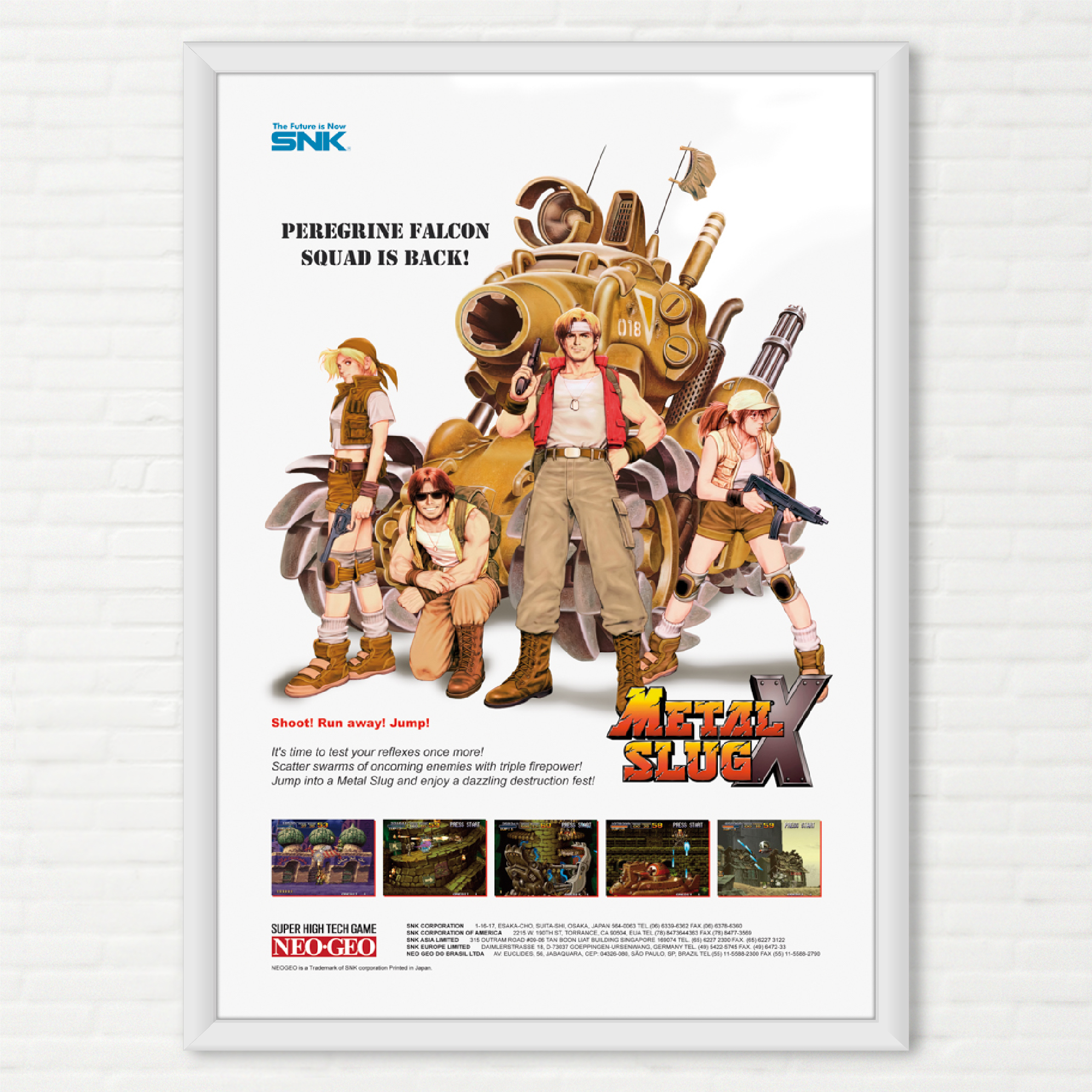 SNK L SLUG ジオラマ 5体セット Quadro Metal Slug X - Pôster Arcade SNK - Final Frame Quadros