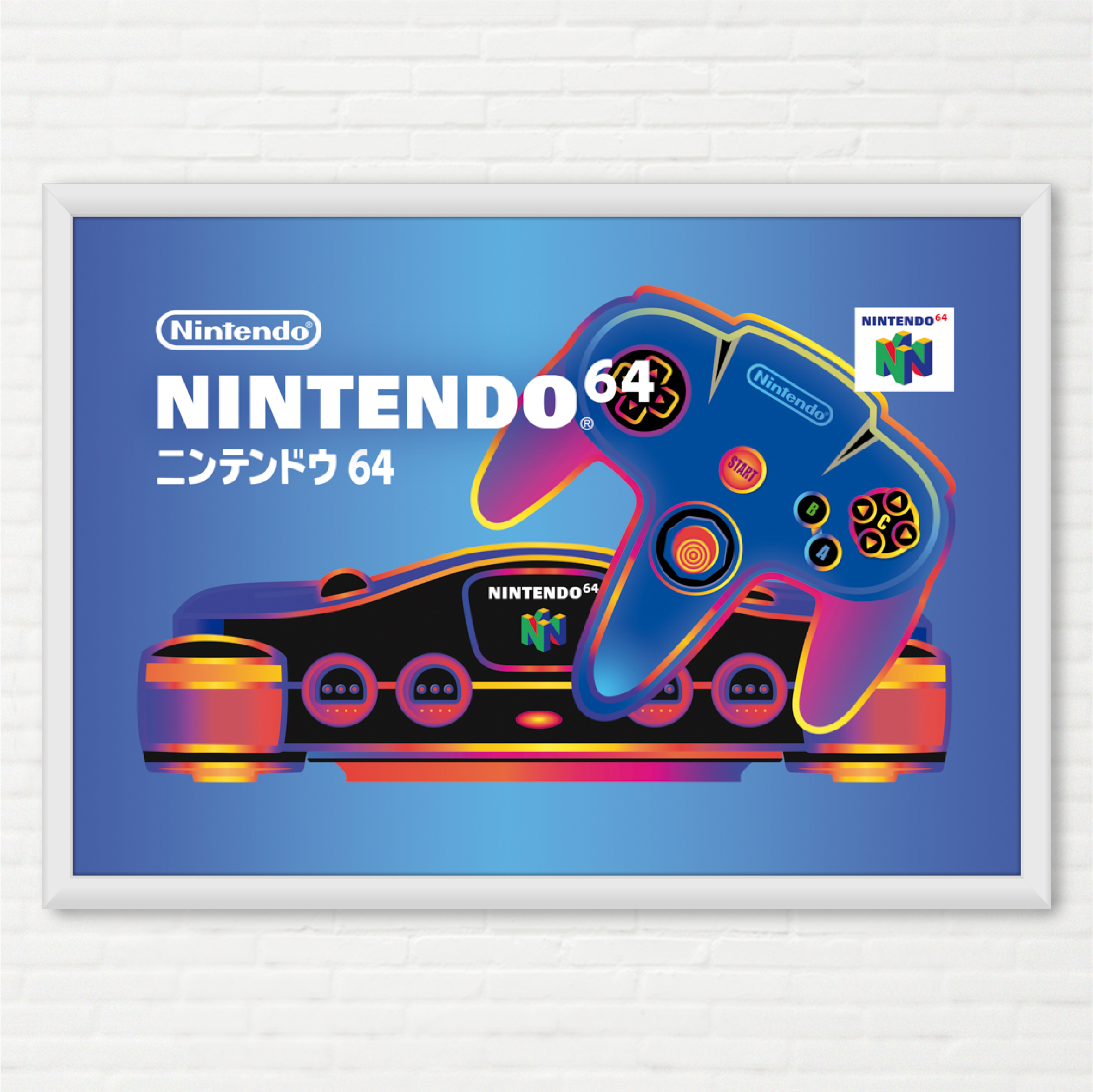 Quadro Arte da Caixa Nintendo 64 - Japonês - Final Frame Quadros