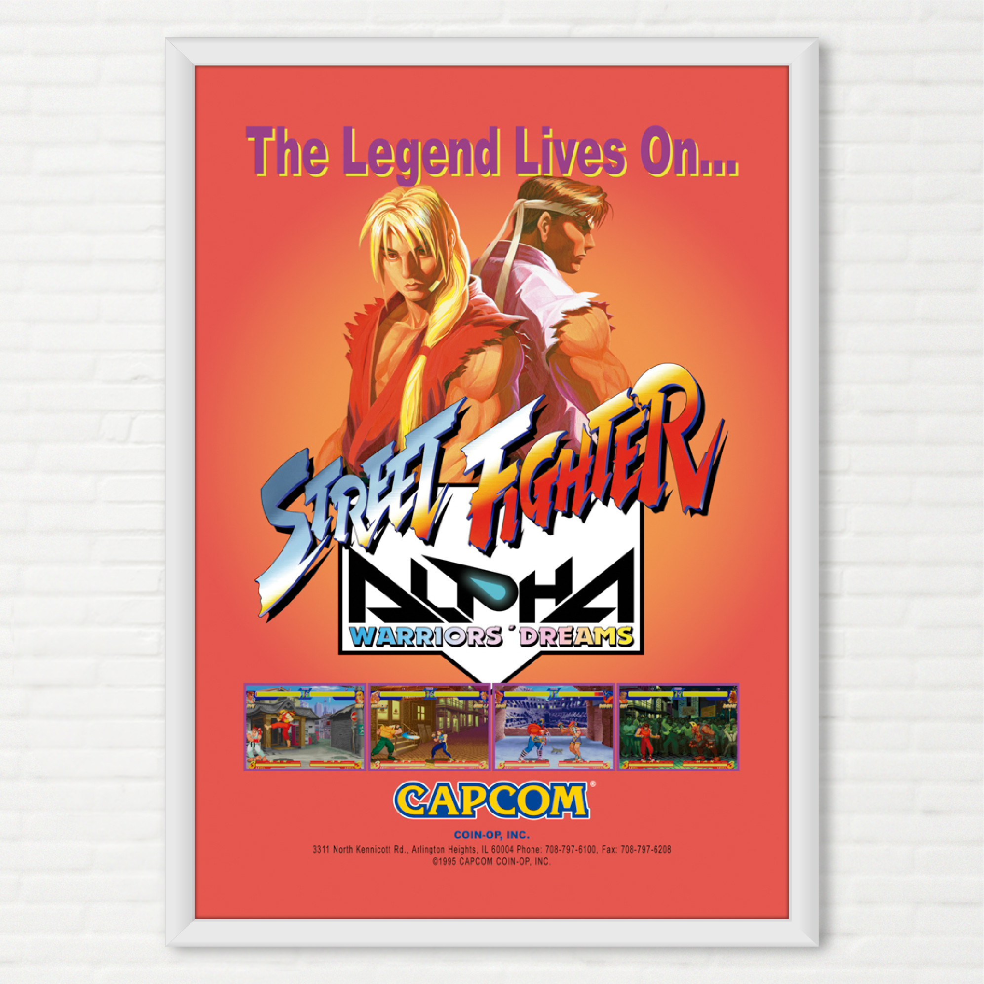 Poster Street Fighter Alpha - Pôster Arcade Capcom - Final Frame