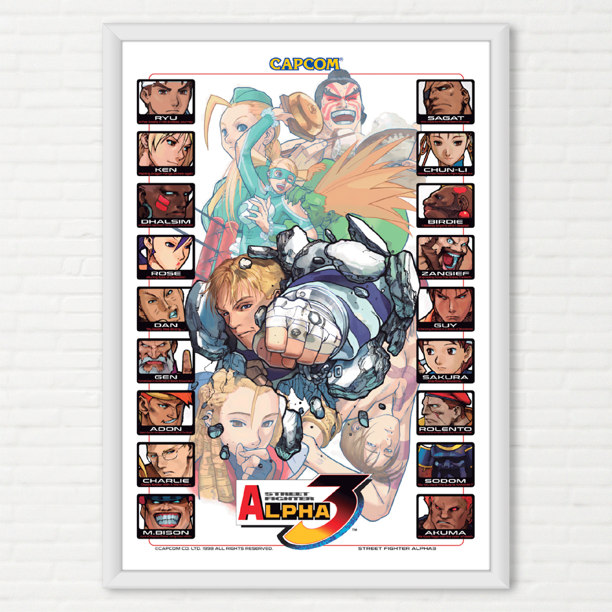 Poster Street Fighter Alpha 3 - Pôster Arcade Capcom - Final Frame