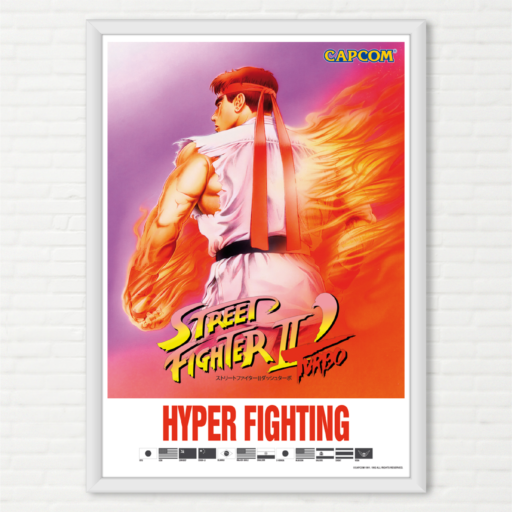 Poster Street Fighter 2 Hyper Fighting Ryu - Pôster Arcade Capcom