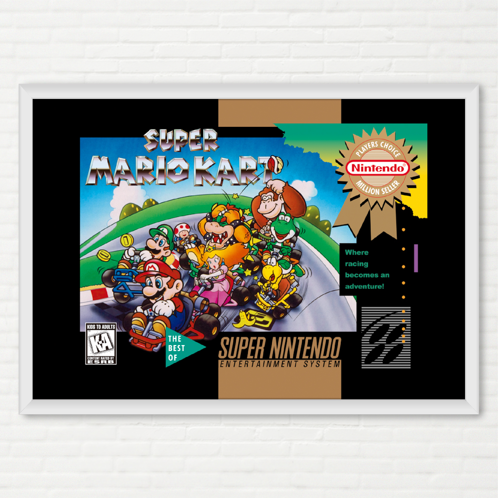 Poster Capa do Super Mario Kart Players Choice - Super Nintendo