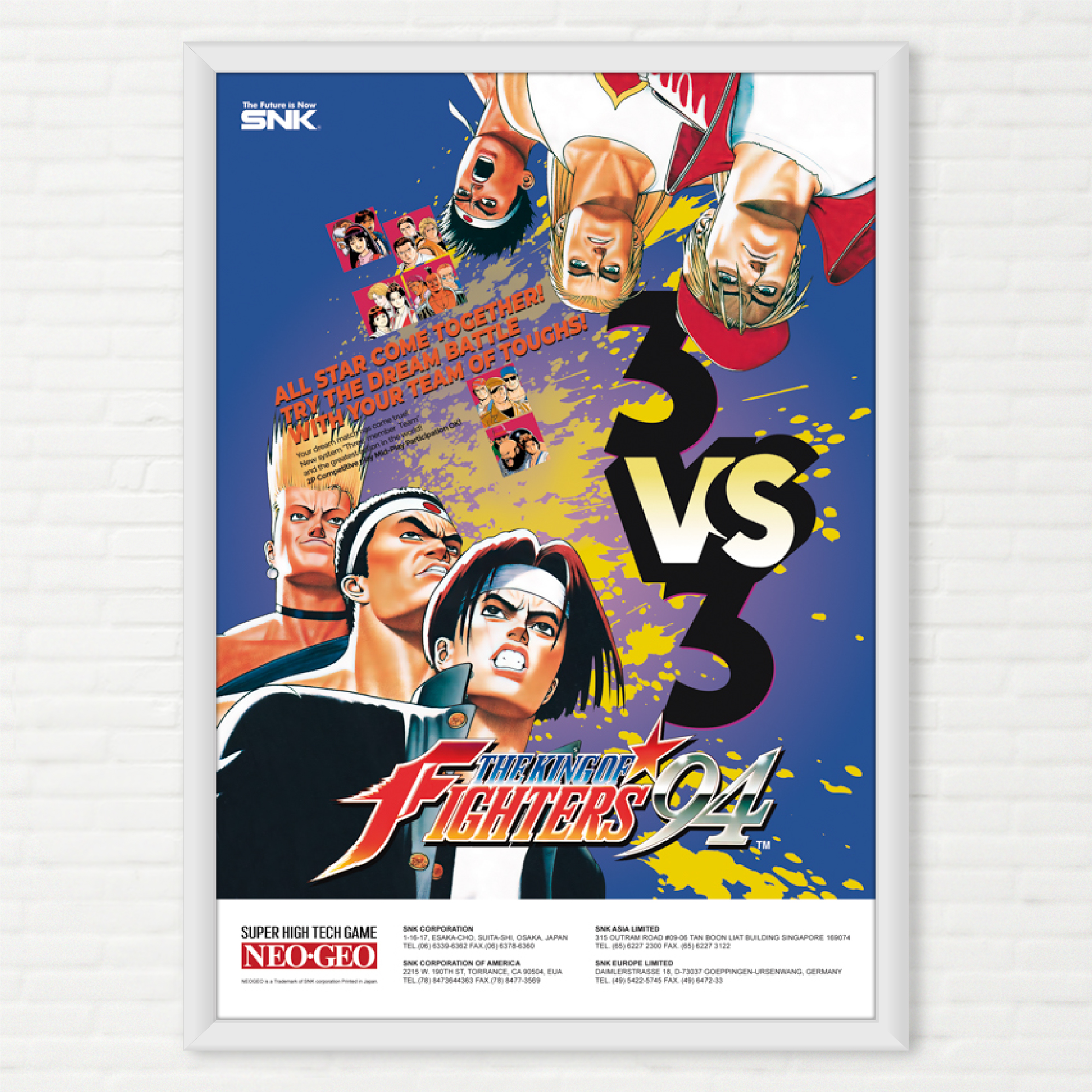 Poster The King of Fighters 94 - Pôster Arcade SNK - Final Frame