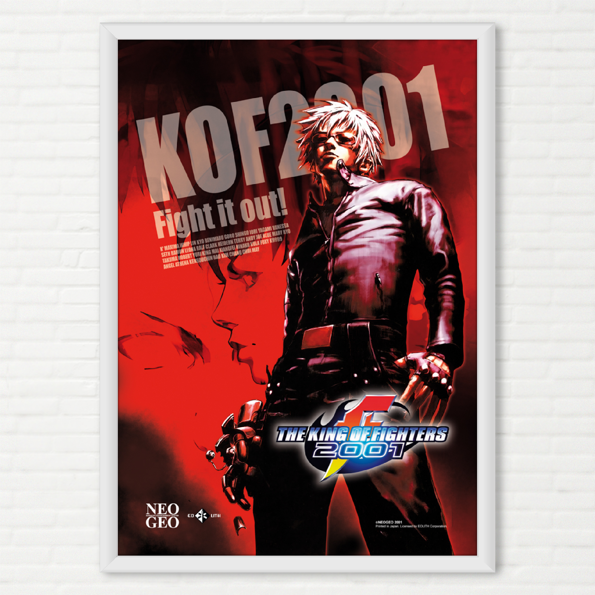 Quadro The King of Fighters 2001 - Pôster Arcade SNK - Final Frame