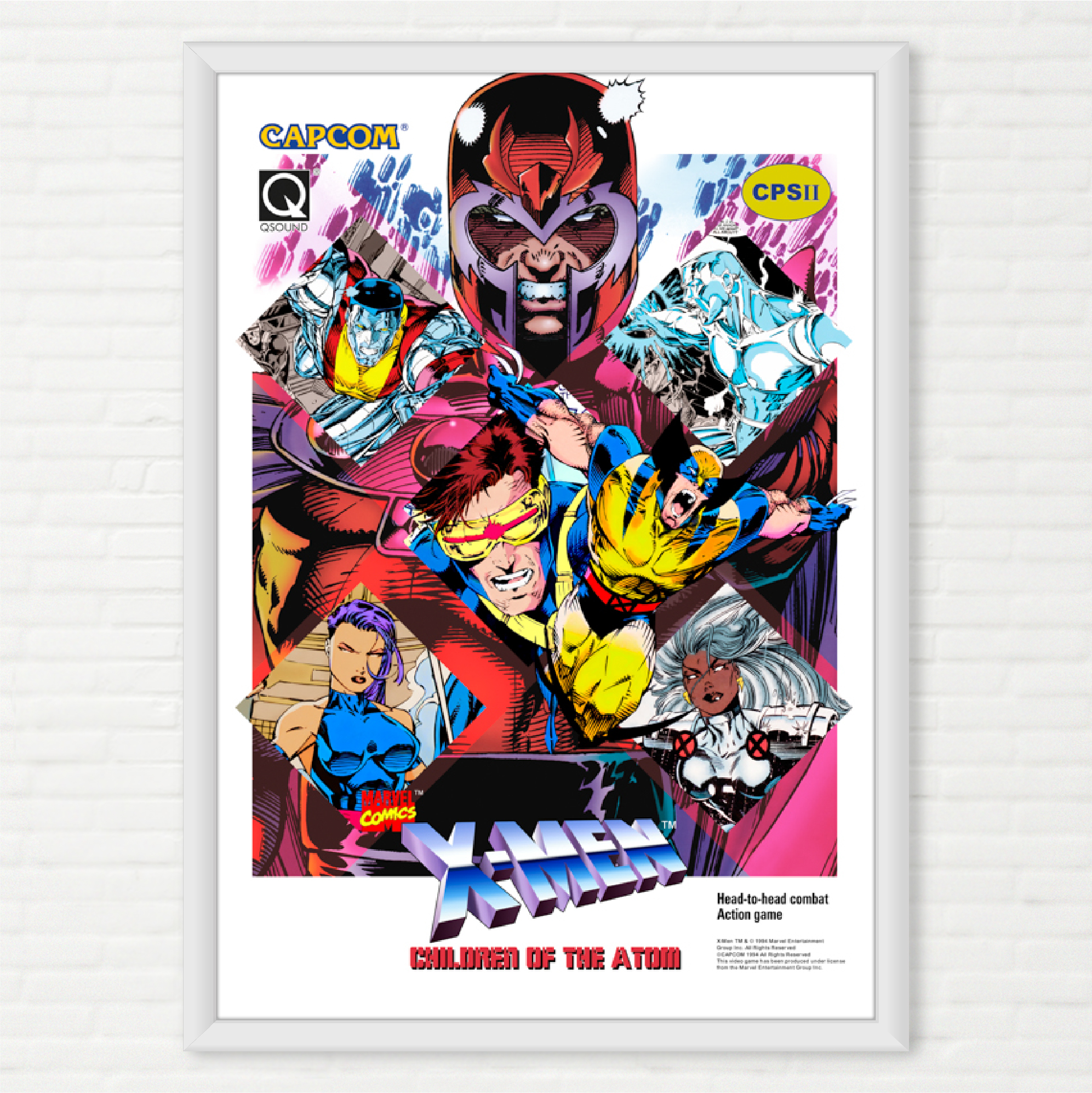 Poster X-Men Children of the Atom - Pôster Arcade Capcom Jim Lee