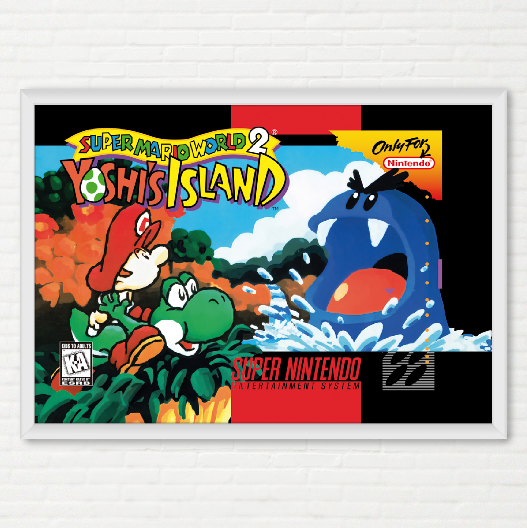 Poster Capa do Yoshi´s Island - Super Nintendo Americano - Final