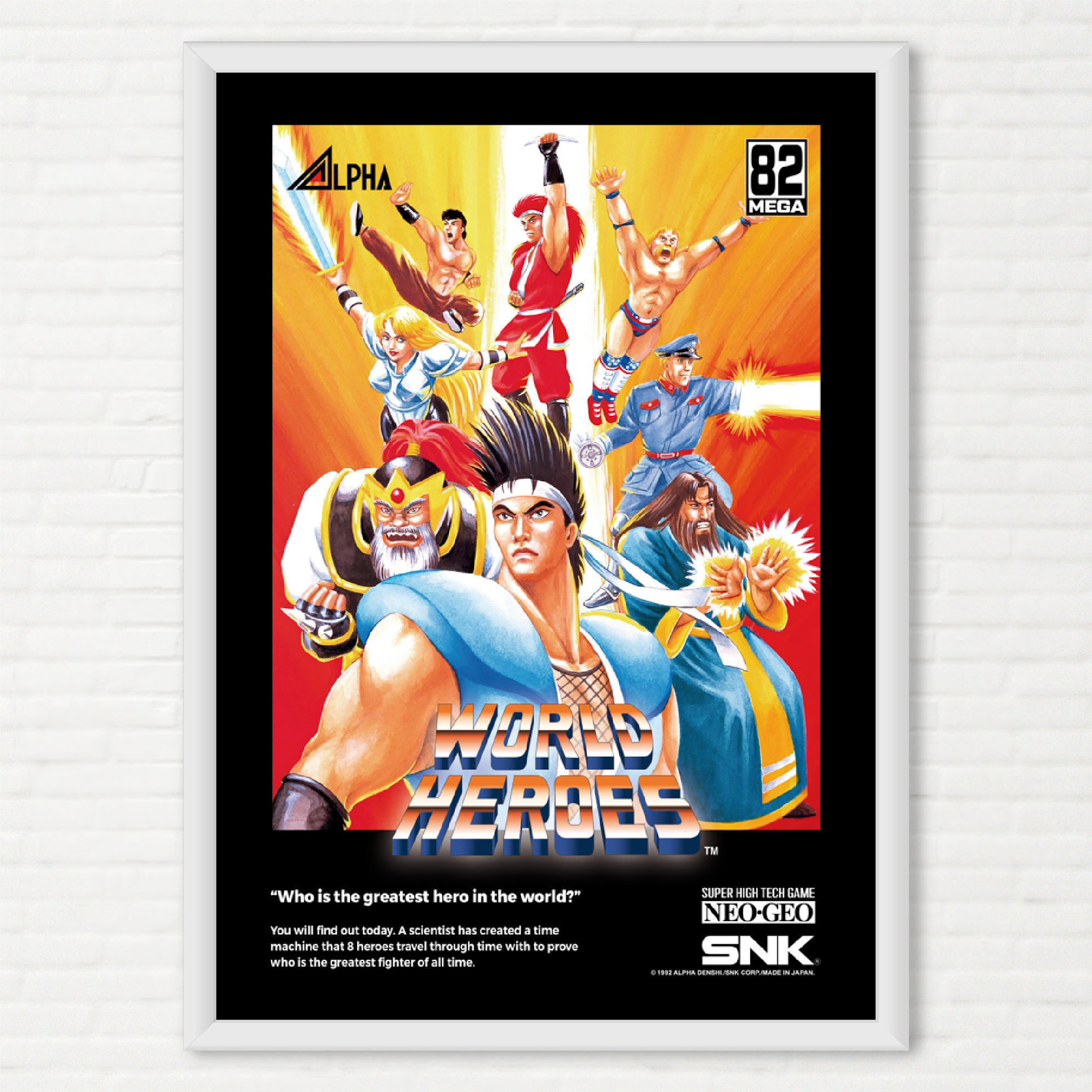 Quadro World Heroes - Pôster Arcade SNK - Final Frame Quadros