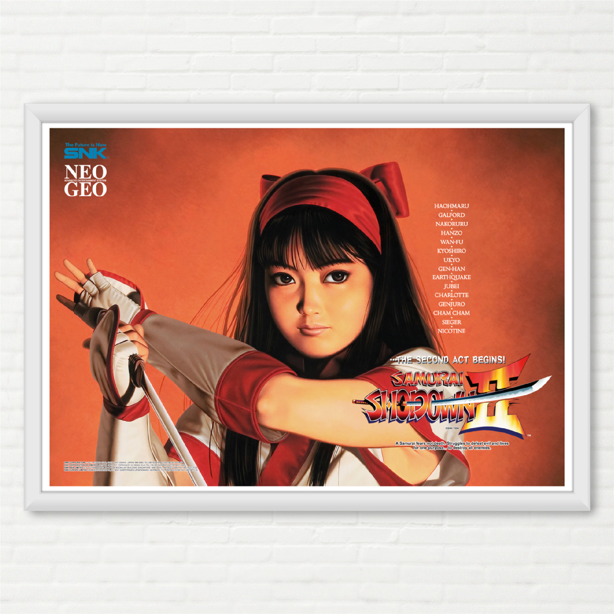 Samurai Shodown 2 Nakoruru - Pôster Arcade SNK - Final Frame