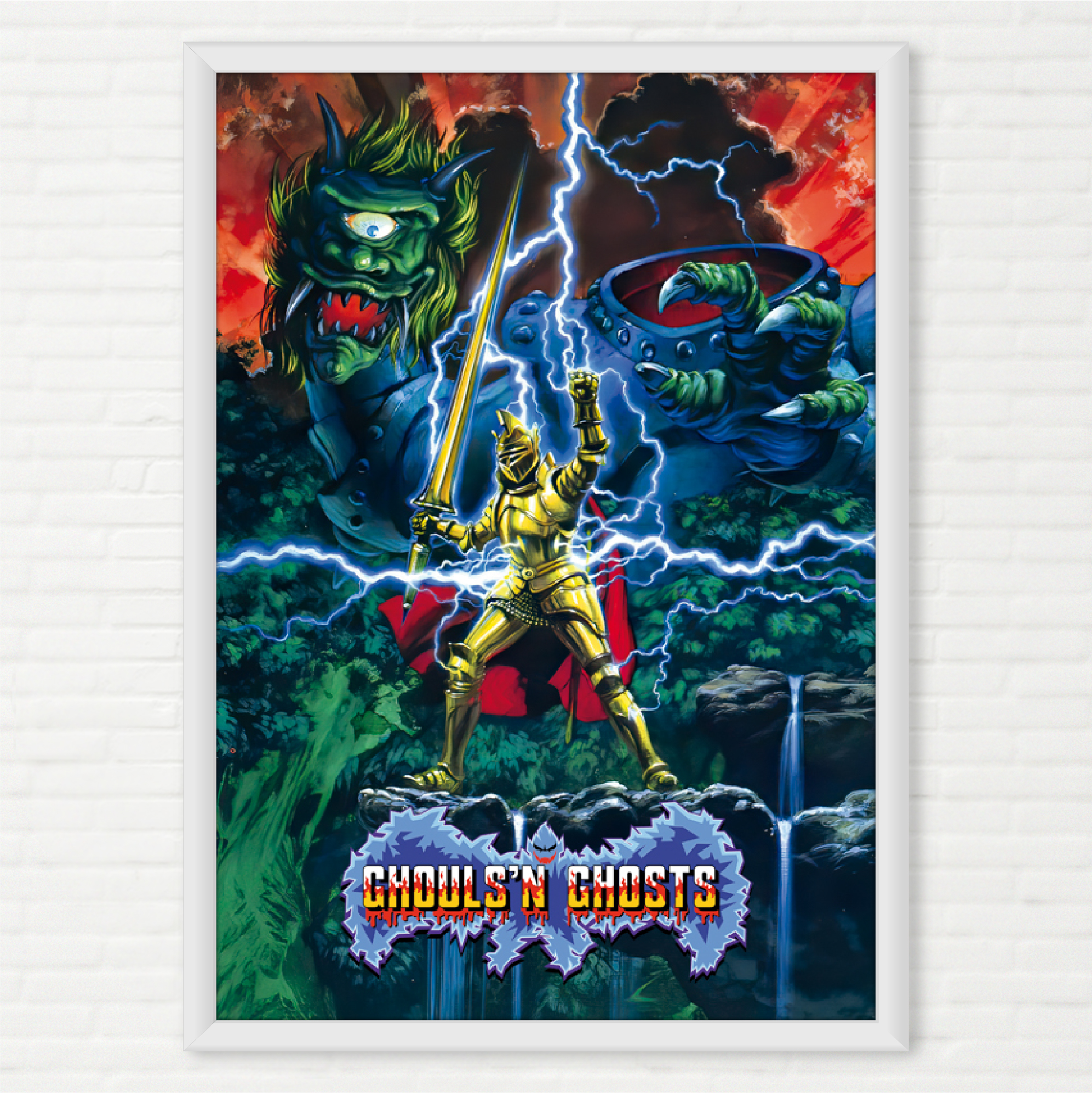 Quadro Ghouls´n Ghosts Poster - Mega Drive Pôster Capcom - Final
