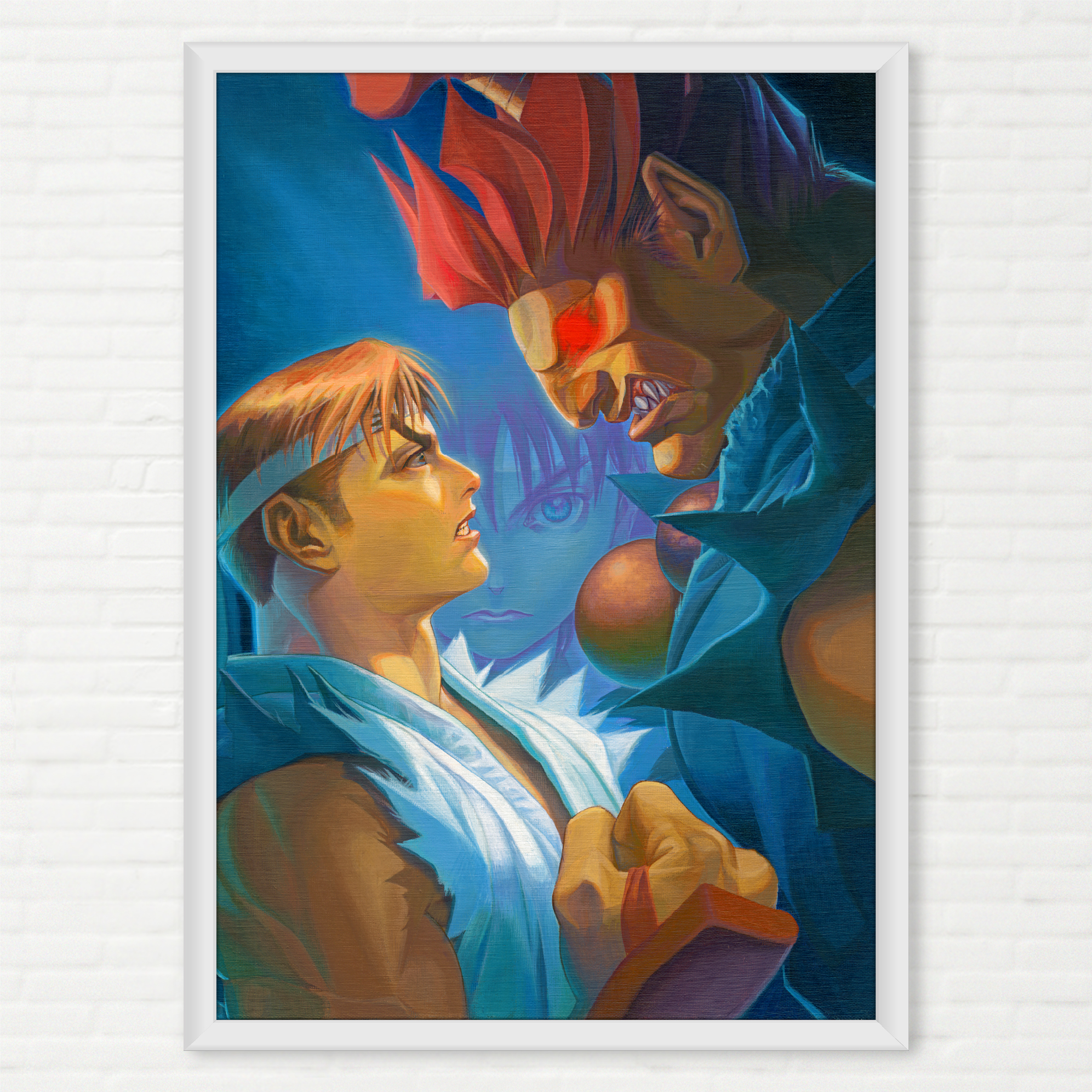Quadro Street Fighter Zero/Alpha 2 Ryu e Akuma ARTE - Pôster